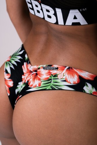 Жіночі плавки з квітковим принтом NEBBIA ALOHA BABE BRASIL BOTTOM 808