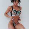 Жіночі плавки з квітковим принтом NEBBIA ALOHA BABE BRASIL BOTTOM 808