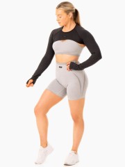 Кроп топ Excel Seamless Super Crop - Black Marl