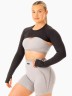 Кроп топ Excel Seamless Super Crop - Black Marl