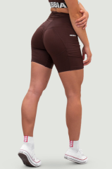 Шорты Nebbia High waisted leggings shorts 9″ FIT&SMART Dark Brown 575