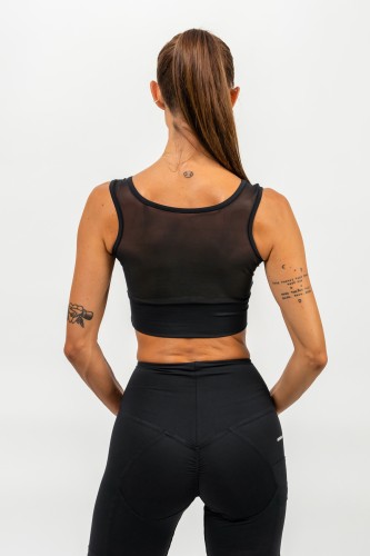 Топ Medium-Support Mesh Sports Bra PERFORMANCE Black 477