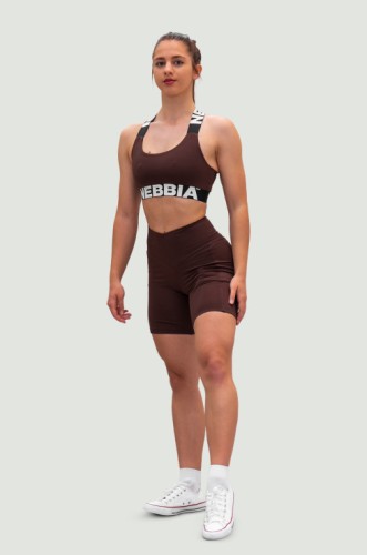 Топ Nebbia Medium-Support Criss Cross Sports Bra ICONIC Dark Brown 230