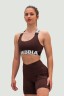 Топ Nebbia Medium-Support Criss Cross Sports Bra ICONIC Dark Brown 230