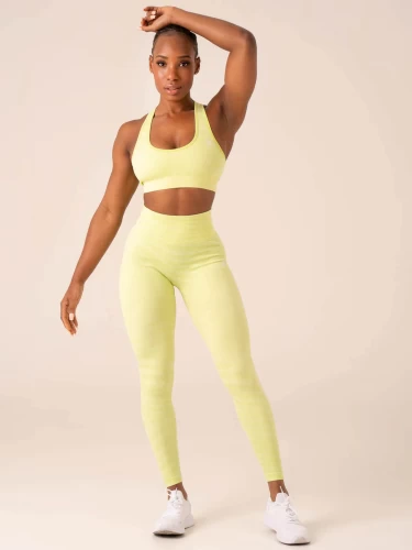 Топ Ryderwear Zebra Seamless Sports Bra - Lime Zebra