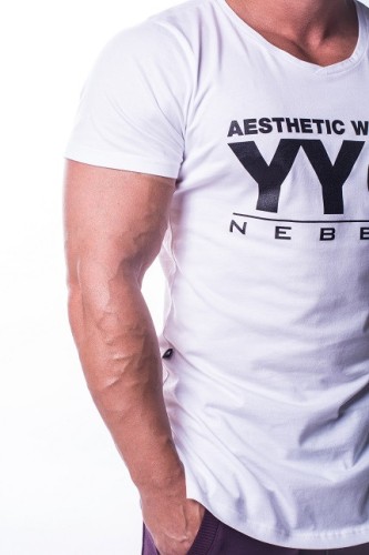 Спортивна футболка Nebbia ATHLETIC LOGO White 730