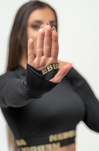 Топ Nebbia Women's Long Sleeve Crop Top INTENSE Perform Gold 839