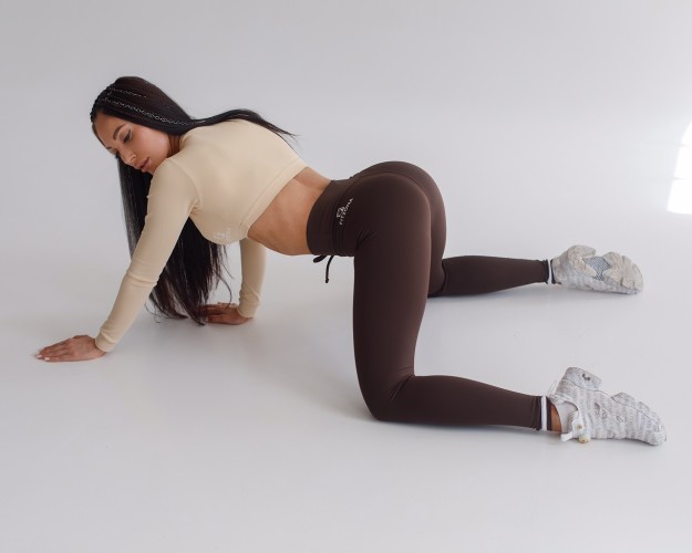 ТОП Fitzona BEIGE LONG SLEEVE TOP WITH ZIPER