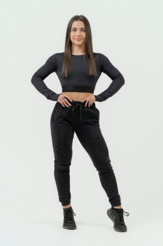 Топ Nebbia Women's Long Sleeve Crop Top INTENSE Perform Black 839