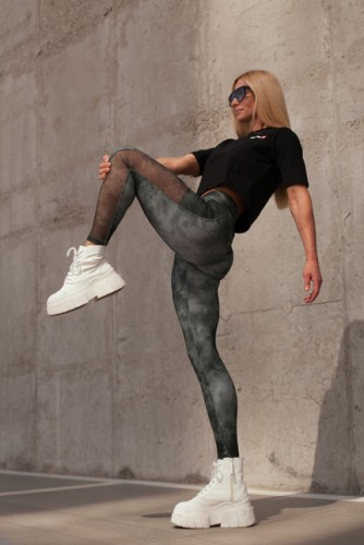 ЛЕГIНСИ ECO CAMO GREEN MESH LEGGINGS "BREATHE" CAMO GREEN 400