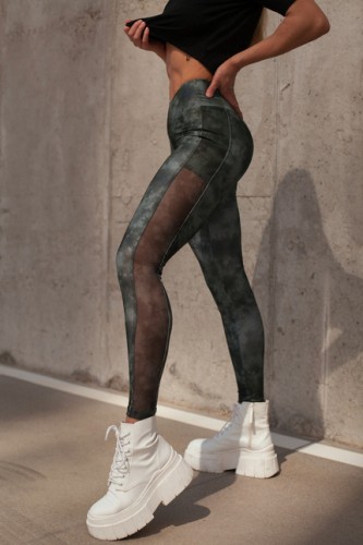 ЛЕГIНСИ ECO CAMO GREEN MESH LEGGINGS "BREATHE" CAMO GREEN 400