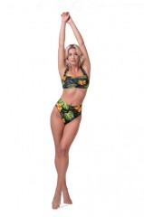 КУПАЛЬНЫЕ ТРУСИКИ HIGH-WAIST SPORTY BIKINI - BOTTOM JUNGLE GREEN 555