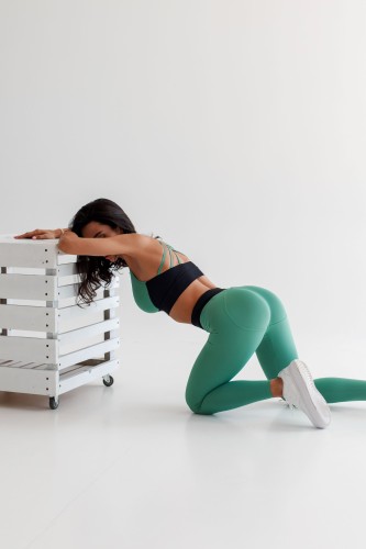 Леггинсы High Waisted Designer Leggings SIGNATURE Green 463