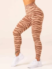 Легінси Ryderwear Unstoppable High Waisted Scrunch Leggings - Mocha Zebra
