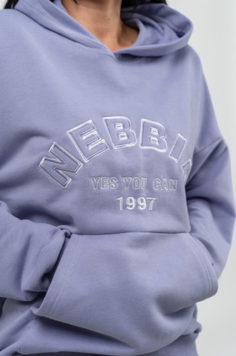 Худи Nebbia Branded Oversized Hoodie Gym Rat Light Purple 256