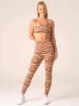 Топ Ryderwear Unstoppable One Shoulder Sports Bra - Mocha Zebra