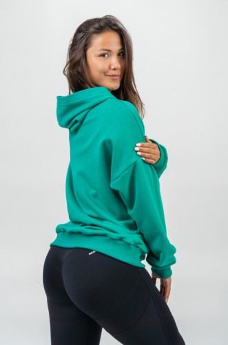 Худи Nebbia Branded Oversized Hoodie Gym Rat Green 256