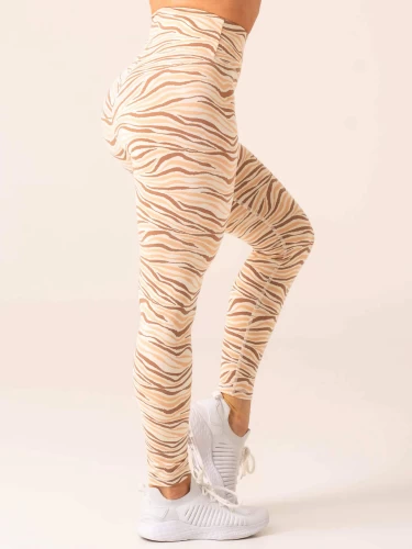 Леггинсы Ryderwear Unstoppable High Waisted Scrunch Leggings - Vanilla Zebra