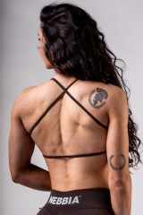 Топ Nebbia Open-Back Sports Bra POWER Dark Brown 890