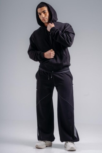 Спортивная кофта Nebbia Zipper Hoodie with Embroidery PRIMAL Black 884