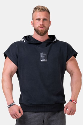 Безрукавка Nebbia NO LIMITS Rag Top with a Hoodie Black 175