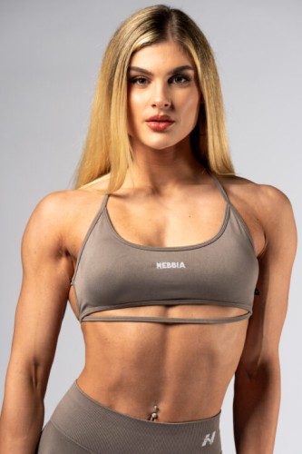 Топ Nebbia Open-Back Sports Bra POWER Light Brown ASH 890