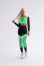 ТОП FLOURESCENT GREEN TOP WITH TULE LONG SLEEVES