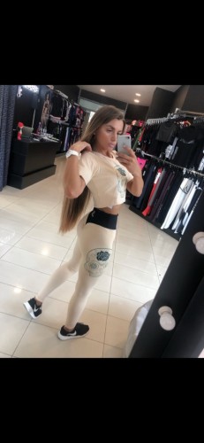 Топ Fitzona Shirt Beige Tee Short Sleeve