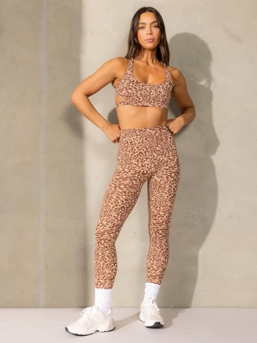 Топ Ryderwear Empower Sports Bra - Mocha Leopard
