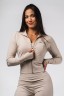Олімпійка Deni x NEBBIA Fitness Zip Tracktop Cream 314