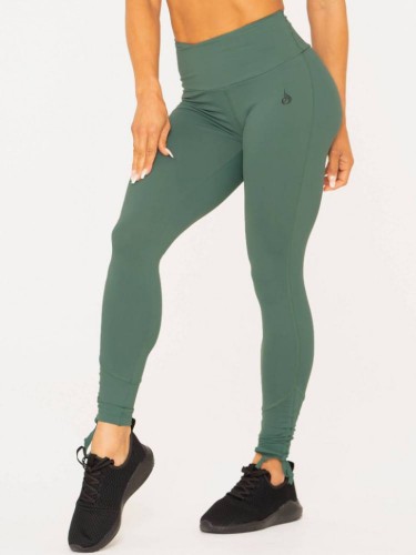 Жіночі спортивні тайтси для бодібілдінга Ryderwear Wild Scrunch Bum Green