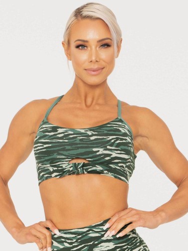 Топ Ryderwear Wild Tied Up Sports Bra Tiger Green