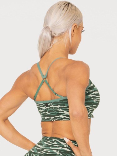 Топ Ryderwear Wild Tied Up Sports Bra Tiger Green