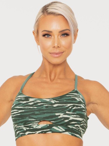 Топ Ryderwear Wild Tied Up Sports Bra Tiger Green