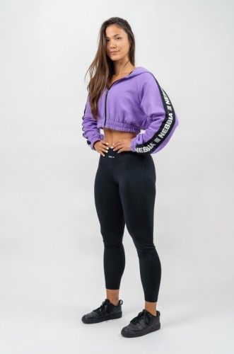 Худи Nebbia Cropped Zip-Up Hoodie Iconic Lila 254