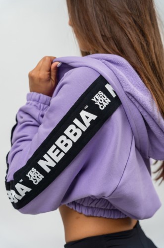 Худи Nebbia Cropped Zip-Up Hoodie Iconic Lila 254