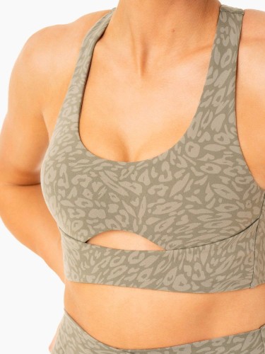 Топ Rotation Sports Bra - Khaki Leopard