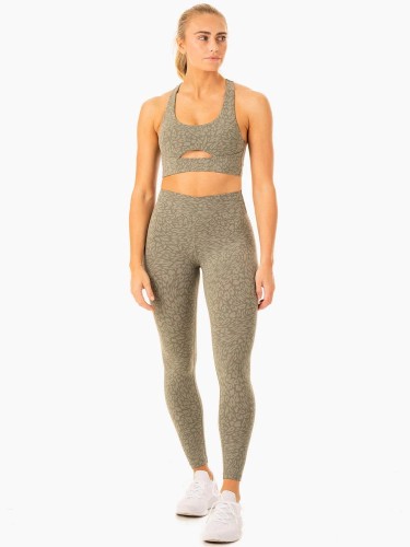 Топ Rotation Sports Bra - Khaki Leopard