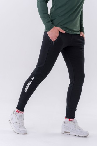 Штани Slim sweatpants with zip pockets “Re-gain” 320 Black