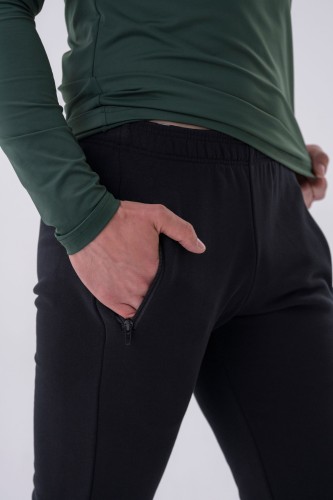 Штани Slim sweatpants with zip pockets “Re-gain” 320 Black