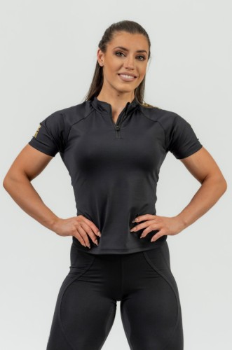 Футболка Nebbia Women's Compression Zipper Shirt INTENSE Ultimate Gold 831