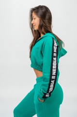 Худі Nebbia Cropped Zip-Up Hoodie Iconic Green 254