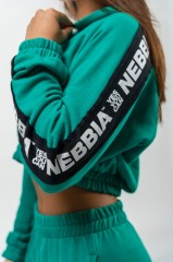 Худи Nebbia Cropped Zip-Up Hoodie Iconic Green 254