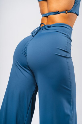 Штаны Deni x NEBBIA High-waist Flared Pants Blue 312