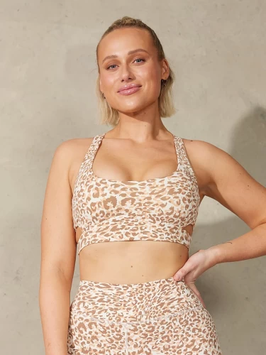 Топ Ryderwear Empower Sports Bra - Vanilla Leopard
