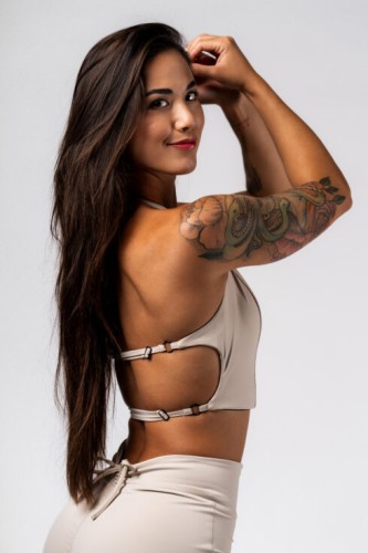 Топ Deni x NEBBIA Sports Crop Tank Cream 309