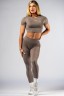 Топ Nebbia Seamless Short-Sleeve Top POWER Light Brown ASH 891
