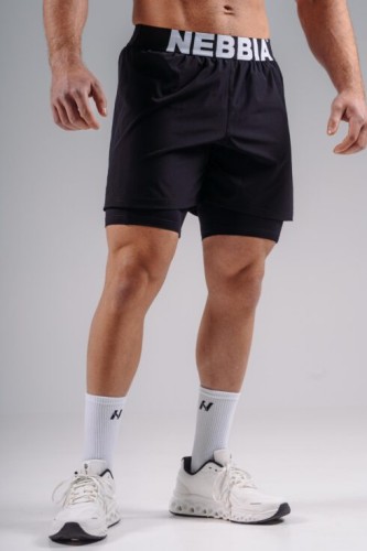 Шорти Nebbia Double-Layer Training Shorts PRIMAL Black 878