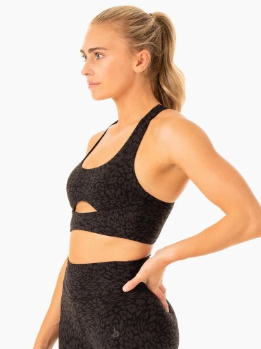Топ Rotation Sports Bra - Black Leopard