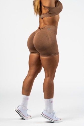 Шорти Nebbia High Waisted Push-Up Shorts TOTALLY SEAMLESS Brown 304